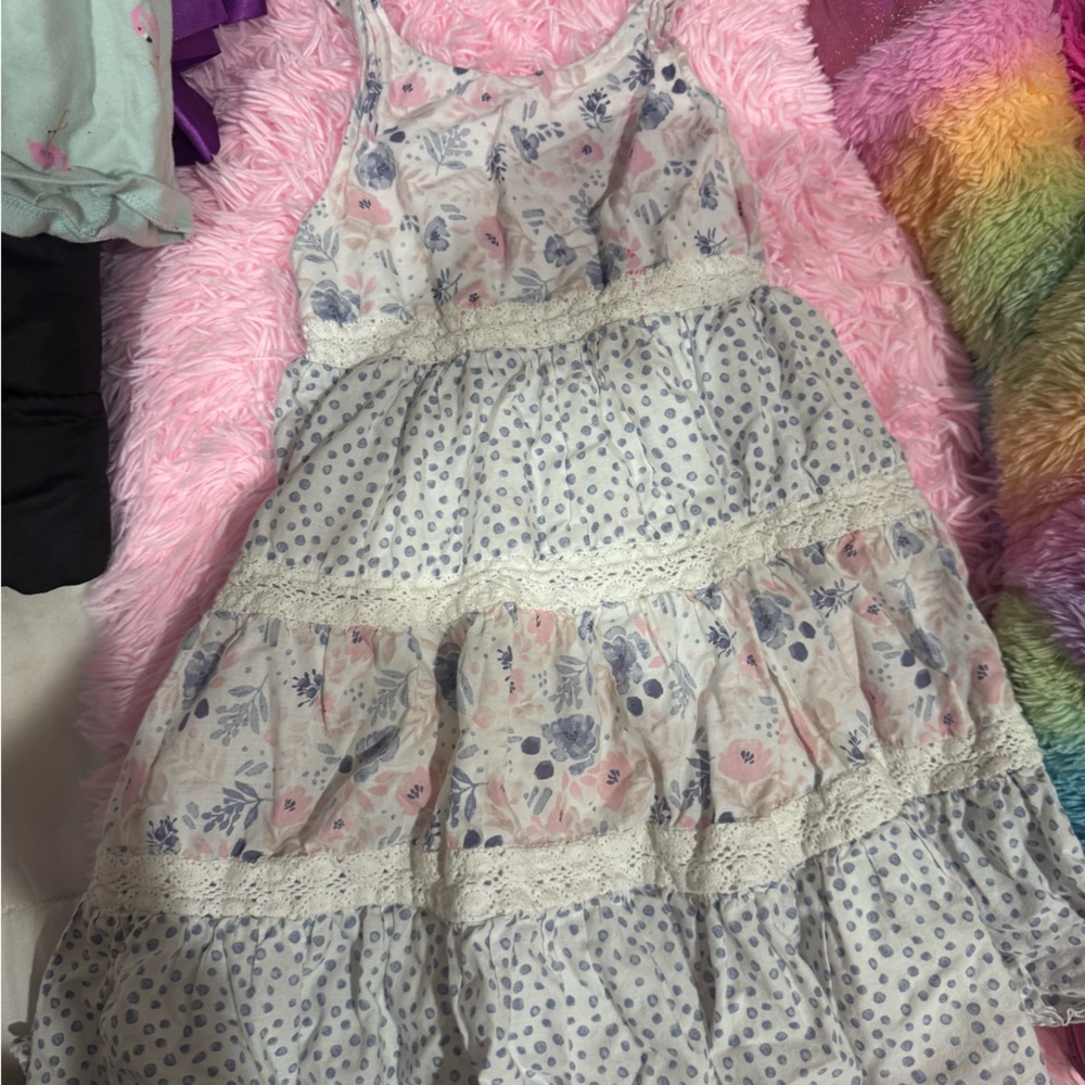 Tommy Bahama Pink and White Halter Sundress with Tiered Ruffles